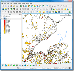 SQL Azure polygons thematically mapped in QGIS