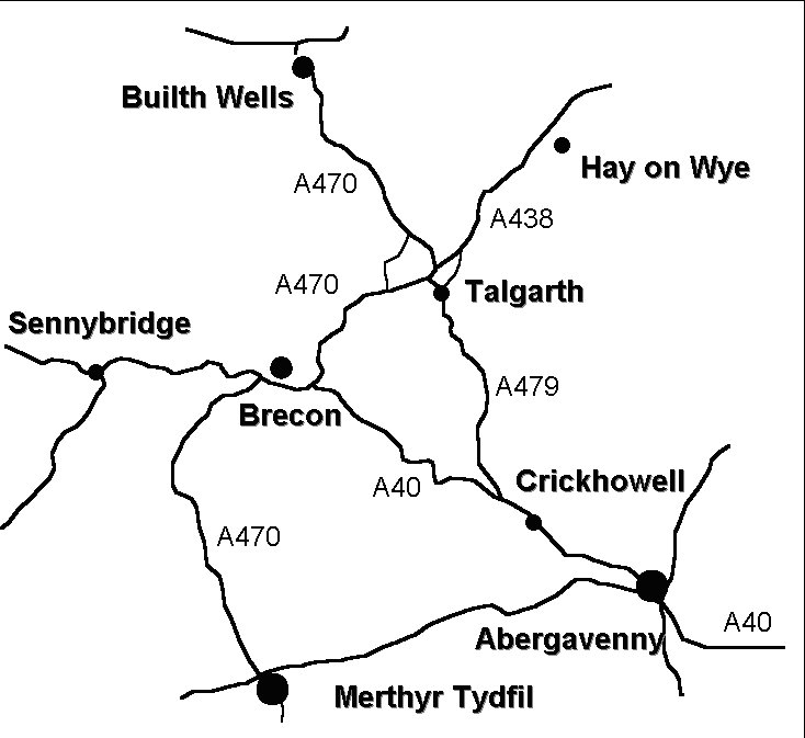 Location of exeGesIS offices in Talgarth