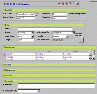 Countryside Access Management System - ROW detail