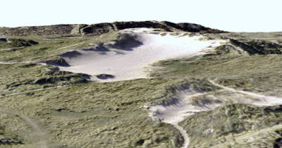 3D image of Oxwich sand dunes