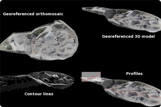 Digital terrain model created by mini-plane