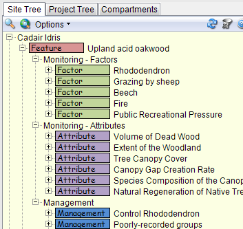 Conservation Management System Desktop Tree