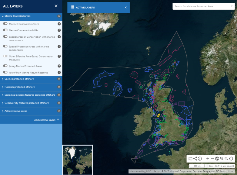 JNCC Marine Protected Area web map