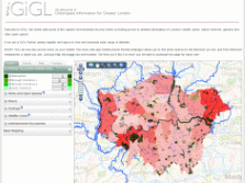 exeGesIS developed mapping for the Greenspace Information for Greater London website