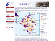 exeGesIS developed web mapping for the Highland Historic Environment Record HER website