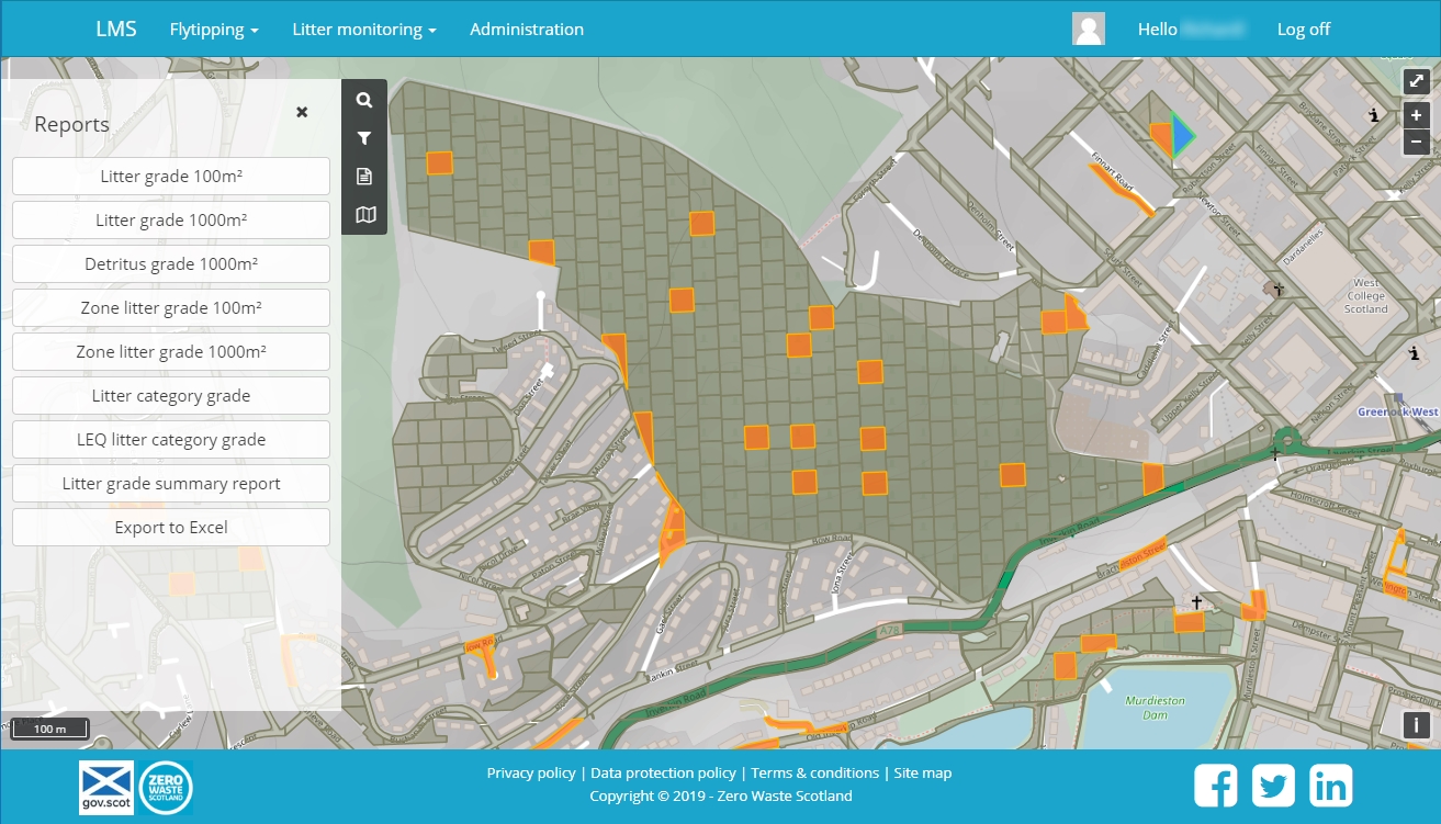 Zewro Waste Scotland Litter Monitoring System