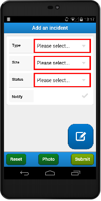 Complete incident details in FlyMapper Complete incident details in FlyMapper