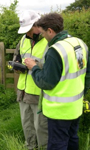 Image of handheld surveying device