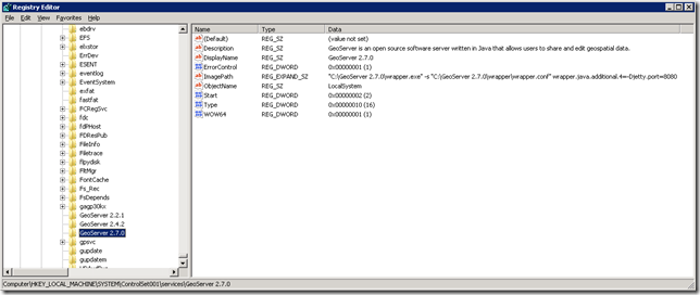 GeoServer service registry settings GeoServer service registry settings