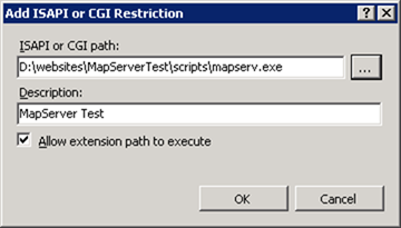 MapServer CGI web service extension MapServer CGI web service extension