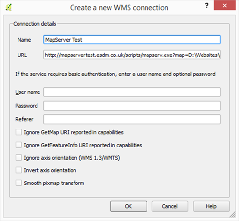 QGIS WMS server configuration QGIS WMS server configuration