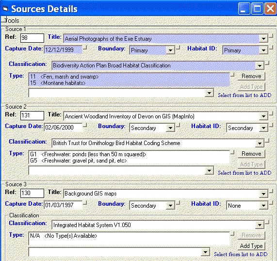 Data Input tool for English Nature