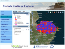 exeGesIS developed web mapping for the Norfolk Heritage Explorer website
